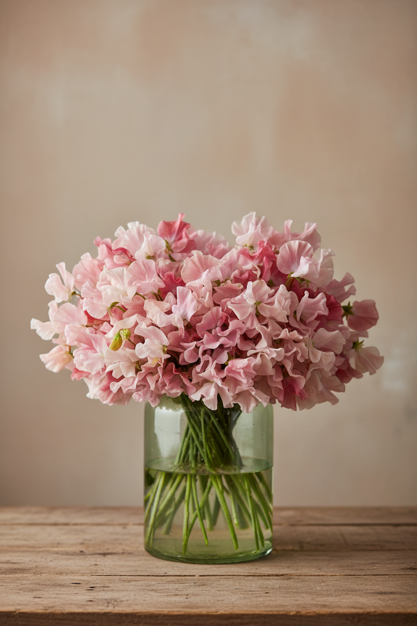 The Sweet Pea Stem - Pink